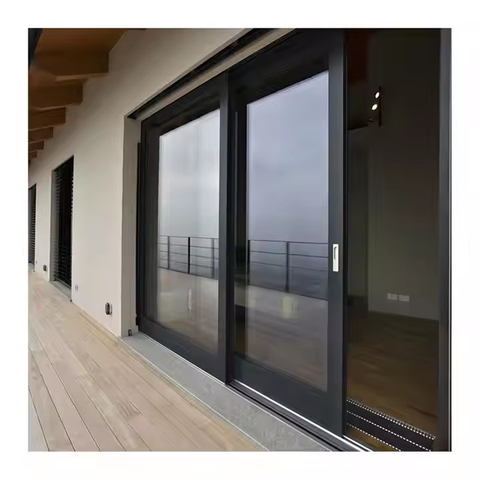 Fully Sealing High Heat Insulation Soundproof Double Tempered Glass Aluminum Sliding Door